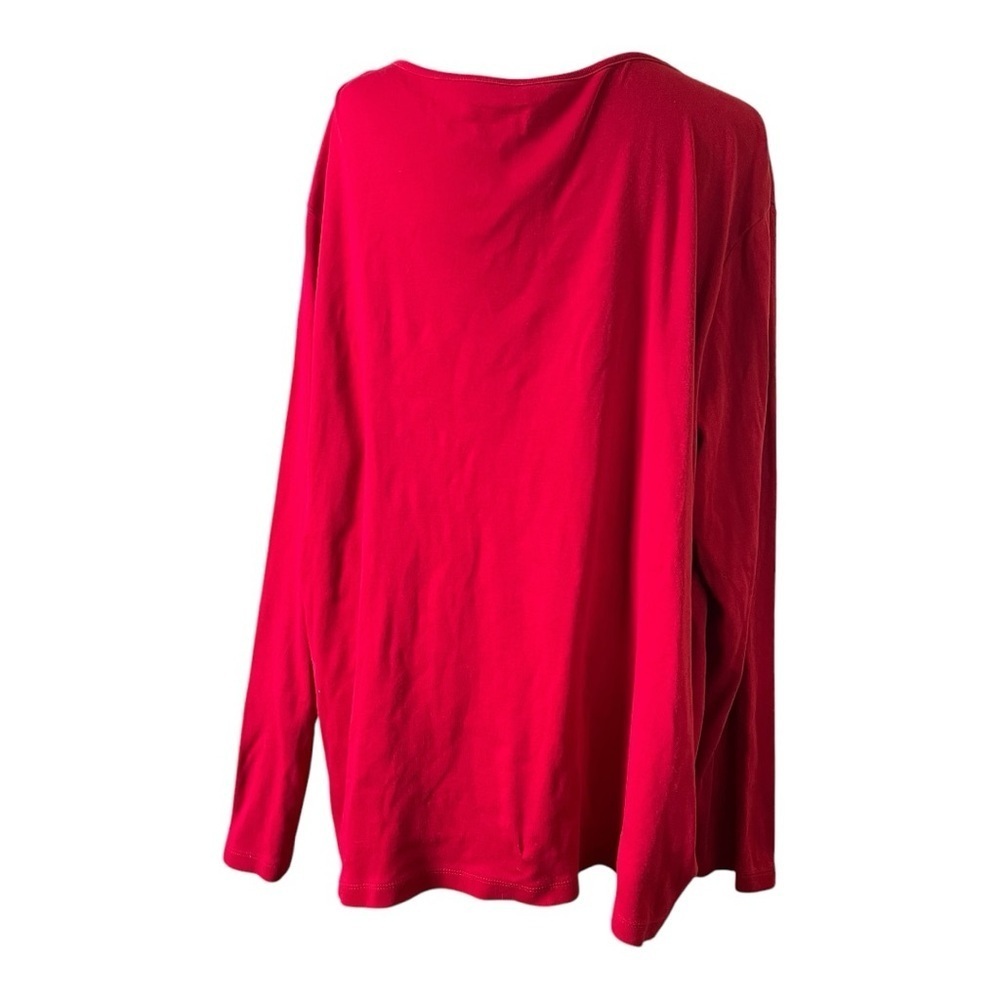 Jones New York Women's Red Long Sleeve Top - Picture 3 of 5